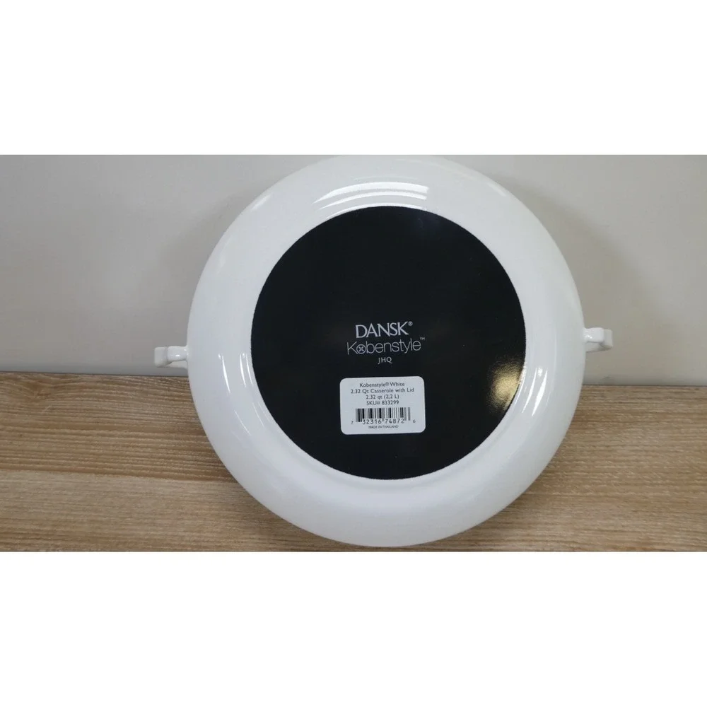 Dansk JHQ Kobenstyle White Casserole, 4.1 LB Casserole, 2-Quart - New - Picture 4 of 6